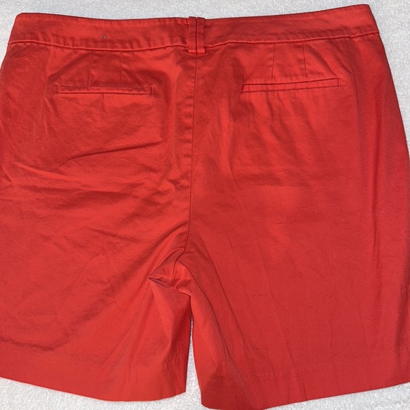 Talbots Red Relaxed Chino Shorts.  Buttons on the thighs. Size 16.EUC - Picture 6 of 6